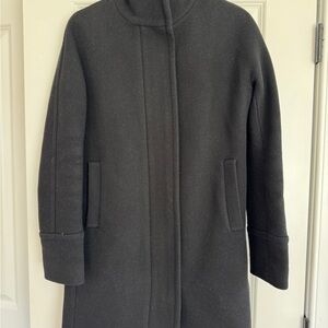 J. Crew Black Stadium Cloth Coat